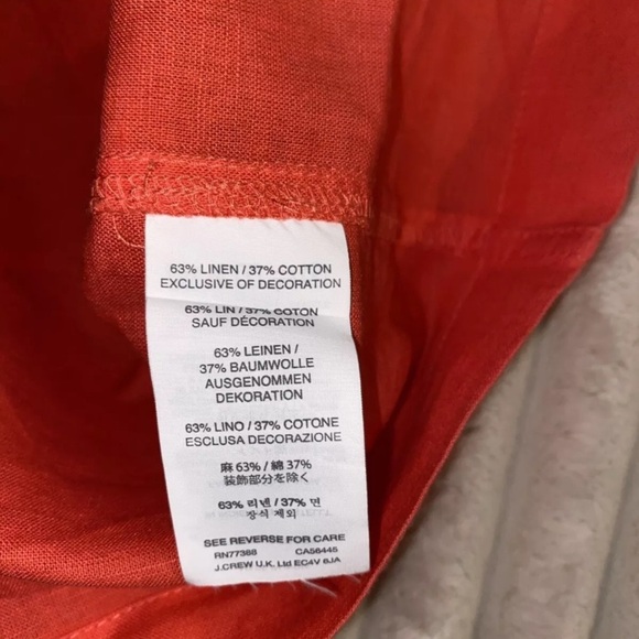 J. CREW Pink Linen Blend Sleeveless Sunburst Embroidered Mini Dress. Size S - Picture 5 of 8